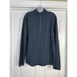Lululemon Mens Metal Vent Navy Blue Quarter Zip Long Sleeve Athletic Shirt M